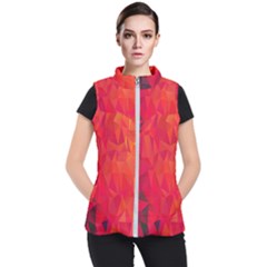 Triangle Geometric Mosaic Pattern Women s Puffer Vest by Nexatart