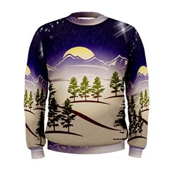 Background Christmas Snow Figure Men s Sweatshirt by Nexatart