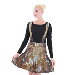 Rusty Texture Pattern Daniel Suspender Skater Skirt by Nexatart