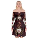 Wonderful Hearts With Dove Off Shoulder Skater Dress View1