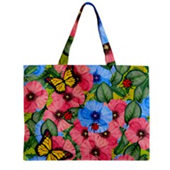 Floral Scene Zipper Mini Tote Bag by linceazul