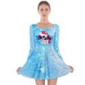 Patchwork Candy Unicorn Long Sleeve Skater Dress View1