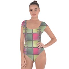 Seamless Pattern Seamless Design Short Sleeve Leotard  by Nexatart