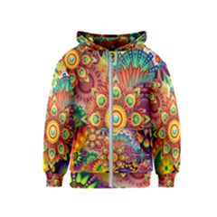 Colorful Abstract Background Colorful Kids  Zipper Hoodie by Nexatart