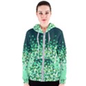 Green Disintegrate Women s Zipper Hoodie View1