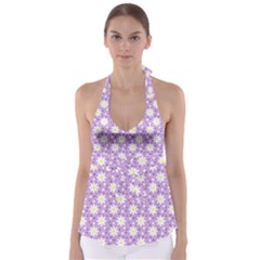 Daisy Dots Lilac Babydoll Tankini Top by snowwhitegirl