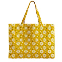 Daisy Dots Yellow Zipper Mini Tote Bag by snowwhitegirl