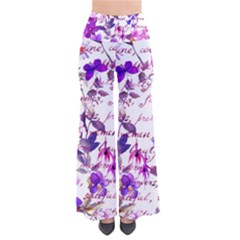 Ultra Violet,shabby Chic,flowers,floral,vintage,typography,beautiful Feminine,girly,pink,purple Pants by NouveauDesign