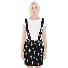 White Cross Braces Suspender Skirt by snowwhitegirl