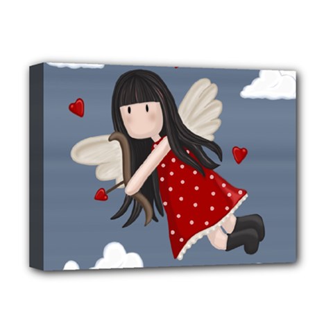 Cupid Girl Deluxe Canvas 16  X 12   by Valentinaart