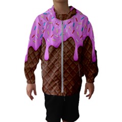 Chocolate And Strawberry Icecream Hooded Wind Breaker (kids) by jumpercat