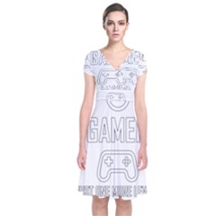 Gamer Short Sleeve Front Wrap Dress by Valentinaart