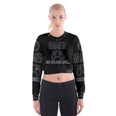 Gamer Cropped Sweatshirt by Valentinaart