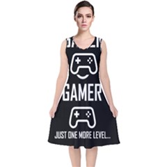 Gamer V-neck Midi Sleeveless Dress  by Valentinaart