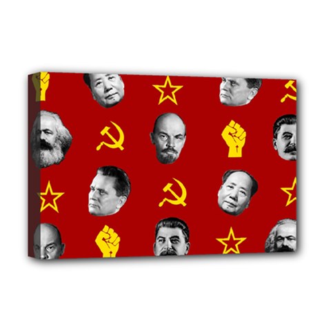 Communist Leaders Deluxe Canvas 18  X 12   by Valentinaart