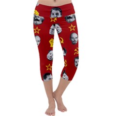 Communist Leaders Capri Yoga Leggings by Valentinaart