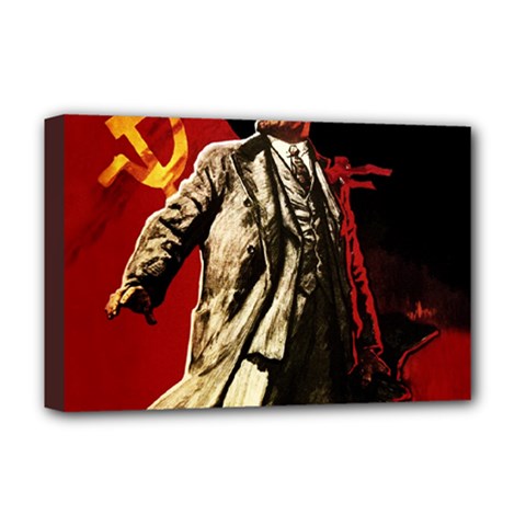 Lenin  Deluxe Canvas 18  X 12   by Valentinaart