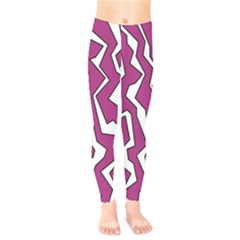 Electric Pink Polynoise Kids  Legging by jumpercat