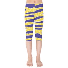 Yellow Tentacles Kids  Capri Leggings  by jumpercat