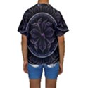 Fractal Abstract Purple Majesty Kids  Short Sleeve Swimwear View2