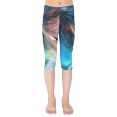 Background Art Abstract Watercolor Kids  Capri Leggings  by Nexatart