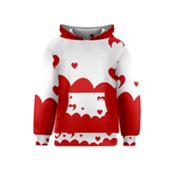 Heart Shape Background Love Kids  Pullover Hoodie by Nexatart