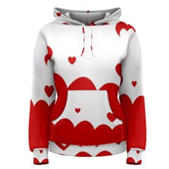 Heart Shape Background Love Women s Pullover Hoodie by Nexatart