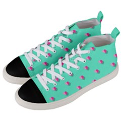 Love Heart Set Seamless Pattern Men s Mid-top Canvas Sneakers by Nexatart