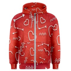 Background Valentine S Day Love Men s Zipper Hoodie by Nexatart