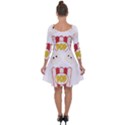 Cute Kawaii Popcorn Quarter Sleeve Skater Dress View2