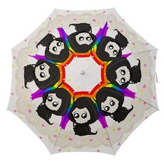 Cute Grim Reaper Straight Umbrellas by Valentinaart