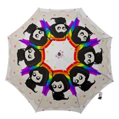 Cute Grim Reaper Hook Handle Umbrellas (small) by Valentinaart