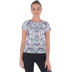 Modern Collage Pattern Mosaic Short Sleeve Sports Top  by dflcprints