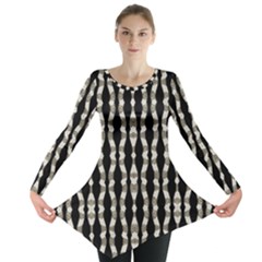 Wavy Stripes Pattern Long Sleeve Tunic  by dflcprints