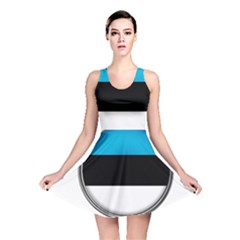 Estonia Country Flag Countries Reversible Skater Dress by Nexatart