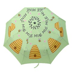 Bee Mine Valentines Day Folding Umbrellas by Valentinaart