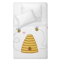 Bee Mine Valentines Day Duvet Cover (single Size) by Valentinaart