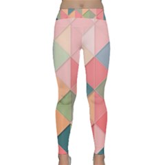 Background Geometric Triangle Classic Yoga Leggings by Nexatart