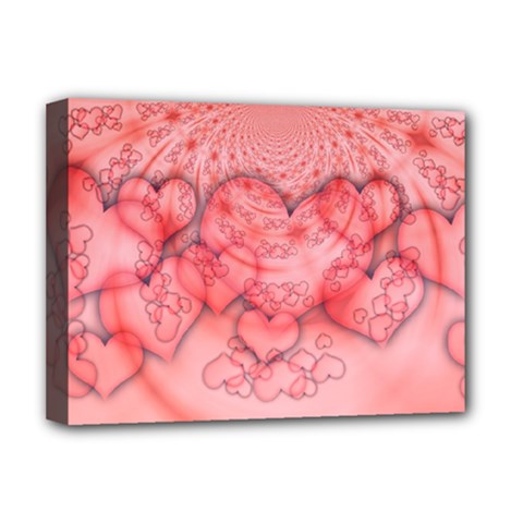 Heart Love Friendly Pattern Deluxe Canvas 16  X 12   by Nexatart