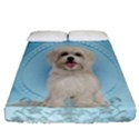 Cute Little Havanese Puppy Fitted Sheet (Queen Size) View1