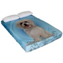 Cute Little Havanese Puppy Fitted Sheet (Queen Size) View2