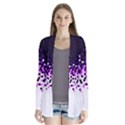 Flat Tech Camouflage Reverse Purple Drape Collar Cardigan View1