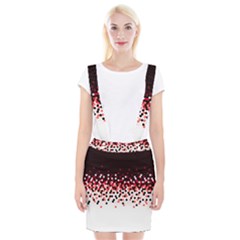 Flat Tech Camouflage Reverse Red Braces Suspender Skirt by jumpercat