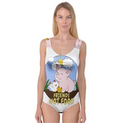 Friends Not Food - Cute Pig And Chicken Princess Tank Leotard  by Valentinaart