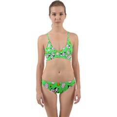 The Farm Pattern Wrap Around Bikini Set by Valentinaart