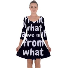 Save Me From What I Want Quarter Sleeve Skater Dress by Valentinaart