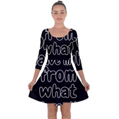 Save Me From What I Want Quarter Sleeve Skater Dress by Valentinaart