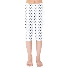 White Polka Dots Kids  Capri Leggings  by jumpercat