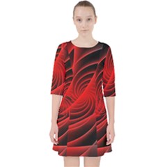 Red Abstract Art Background Digital Pocket Dress by Nexatart