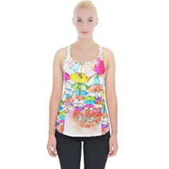 Umbrella Art Abstract Watercolor Piece Up Tank Top by Nexatart